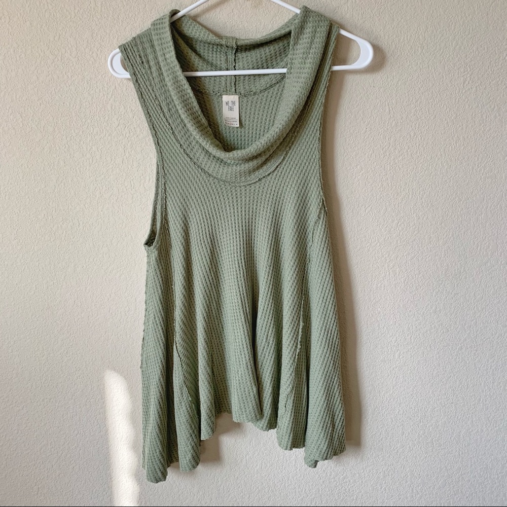 We The Free Green Cowl Neck Top Size S - Picture 7 of 12